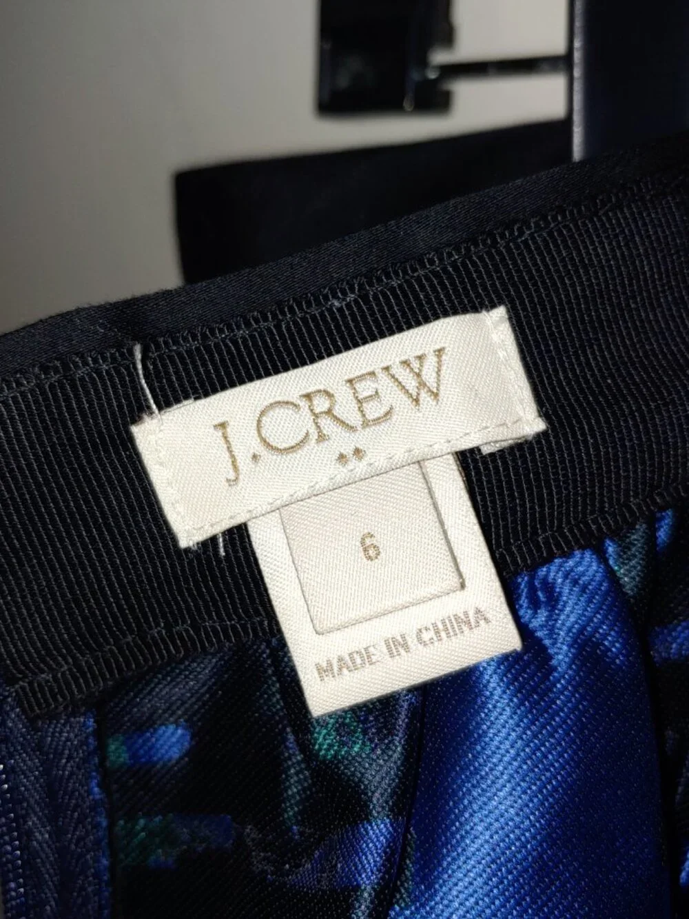 J.Crew Jacquard Gathered A-Line Full Skirt Midi Size 6 Black Blue Green